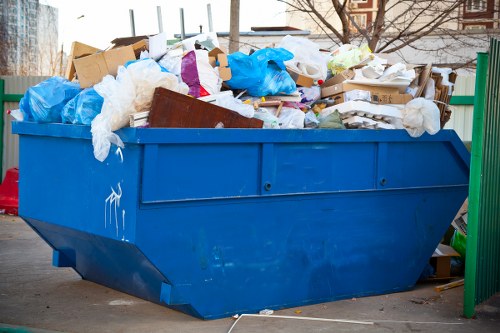 Professional business waste management team