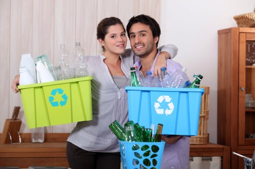 Sustainable garden clearance practices with recycling and composting
